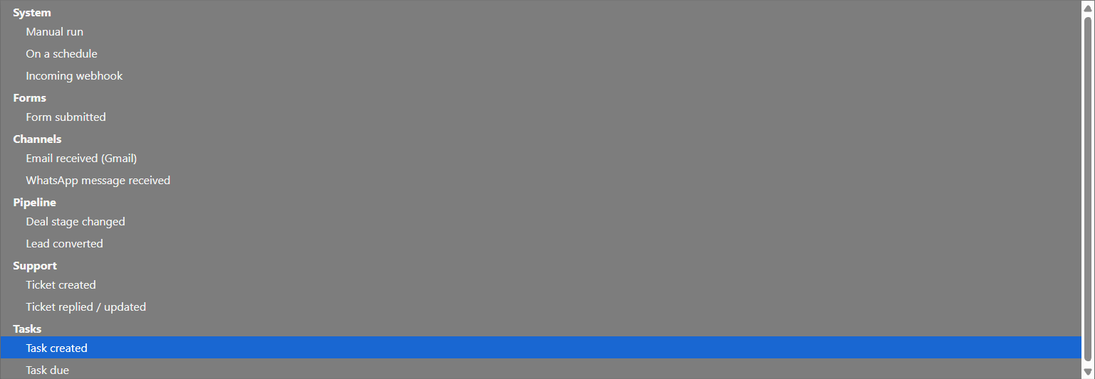 Run history success log